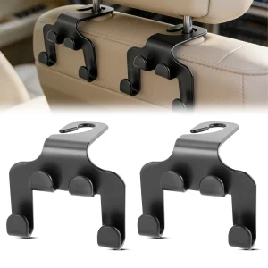 2x Car Seat Back Headrest Hooks Hanger Holder Hook for Bag Purse Cloth Grocery
